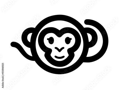 Monkey logo sat vector desigen 
 