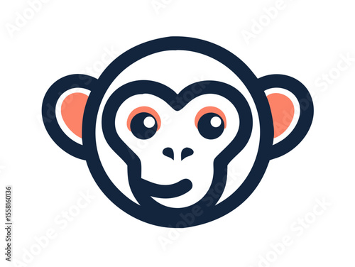 Monkey logo sat vector desigen 
 