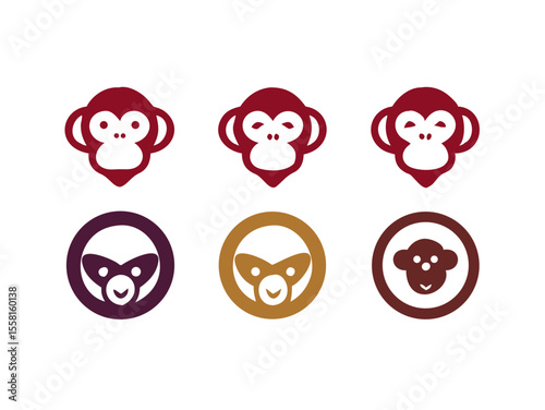 Monkey logo sat vector desigen 
 
