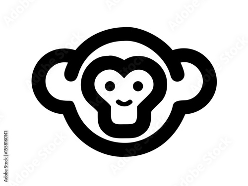 Monkey logo sat vector desigen 
 