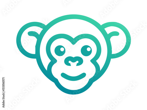 Monkey logo sat vector desigen 
 