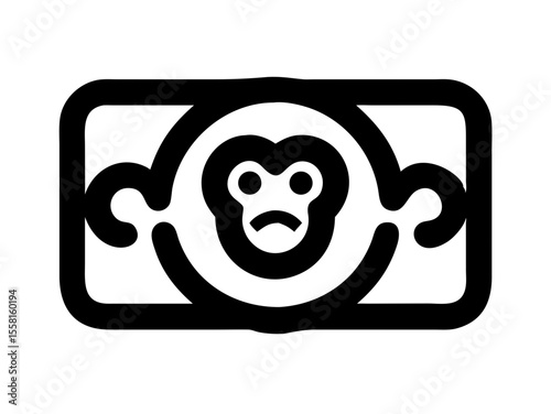 Monkey logo sat vector desigen 
 