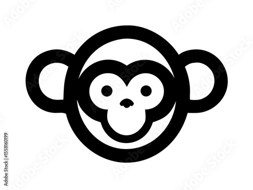 Monkey logo sat vector desigen 
 