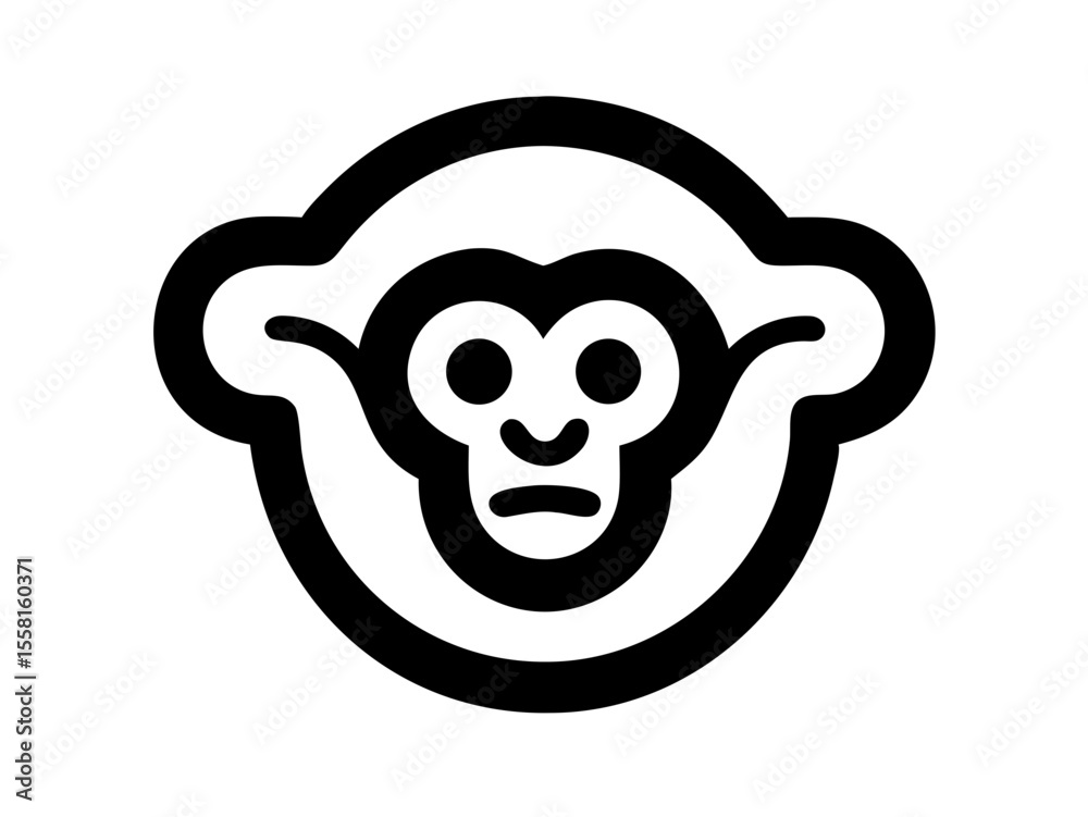 Monkey logo sat vector desigen
Monkey logo sat vector desigen