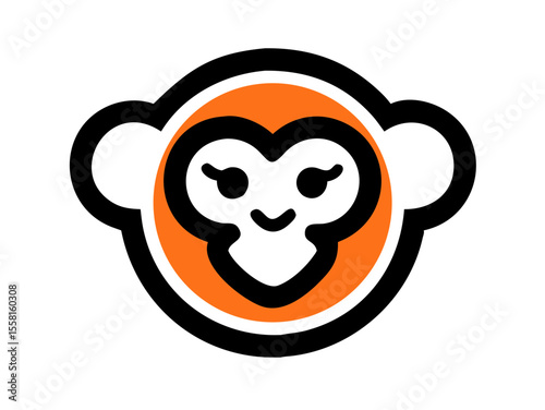Monkey logo sat vector desigen 
 