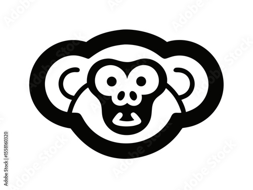 Monkey logo sat vector desigen 
 