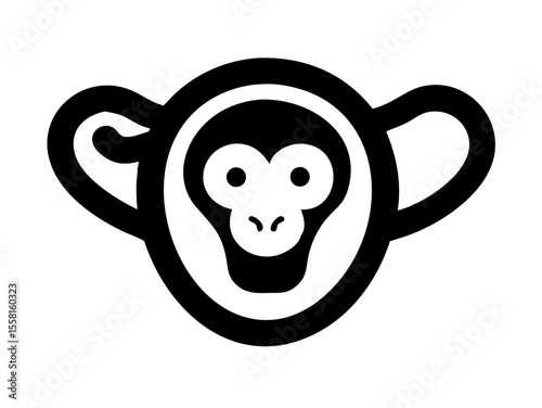 Monkey logo sat vector desigen 
 