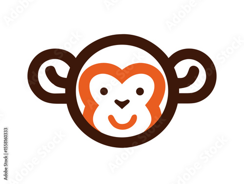 Monkey logo sat vector desigen 
 