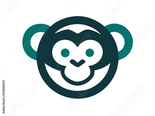 Monkey logo sat vector desigen 
 
