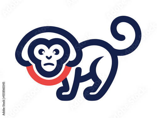 Monkey logo sat vector desigen 
 