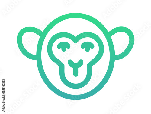 Monkey logo sat vector desigen 
 