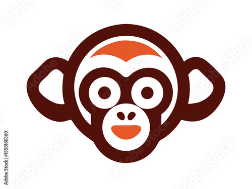 Monkey logo sat vector desigen 
 