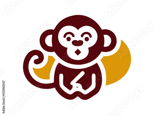 Monkey logo sat vector desigen 
 