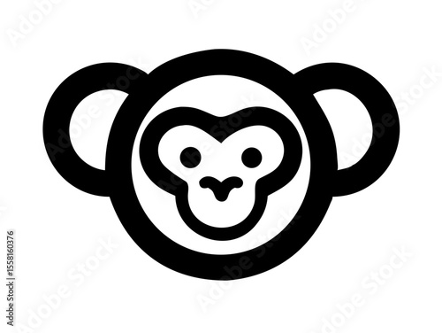 Monkey logo sat vector desigen 
 