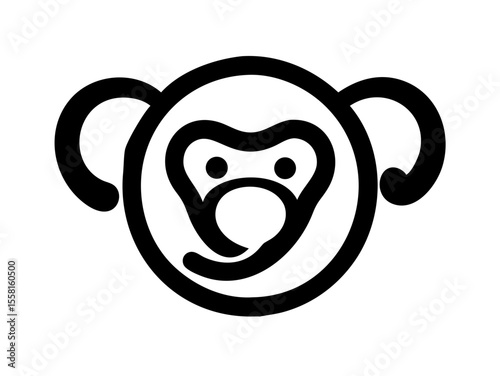 Monkey logo sat vector desigen 
 