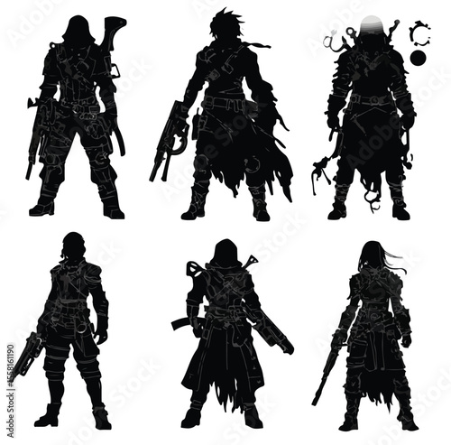 gear silhouette set