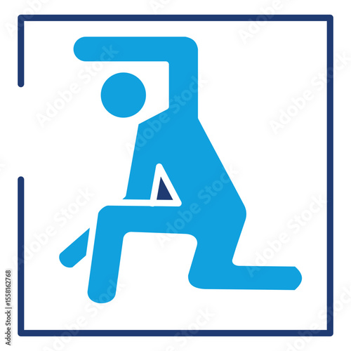 Confined Spaces Flat Blue Icon
