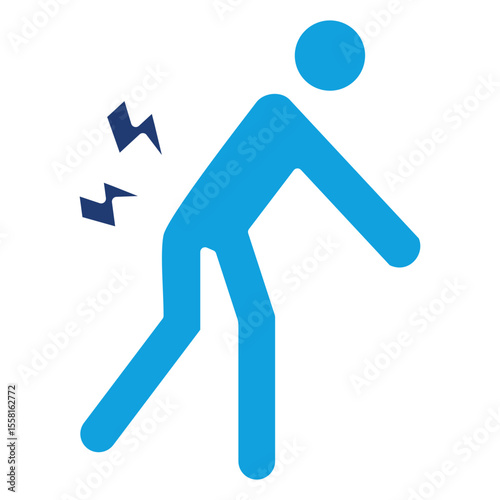 Musculoskeletal Disorders Flat Blue Icon