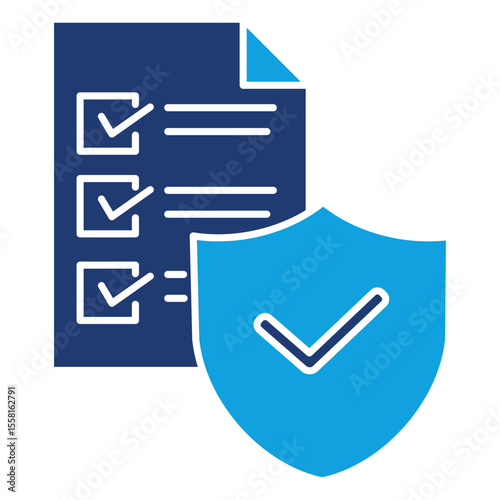 Incident Reporting Flat Blue Icon