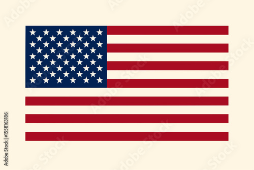 Specification perfect correct dimension official american flag red white blue stripes election america usa spec scale 