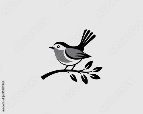 Bird on Branch Logo Design
