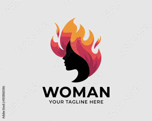 Woman Fire Logo