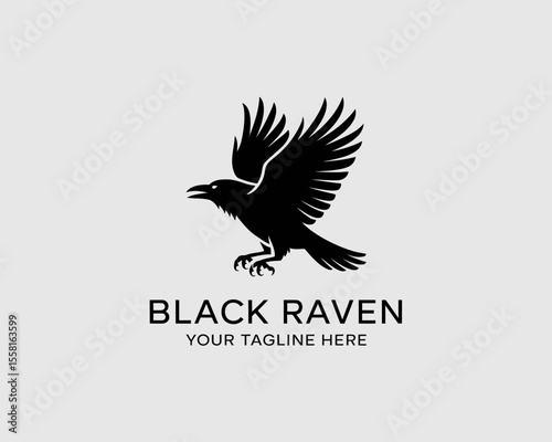 Black Raven Logo Design