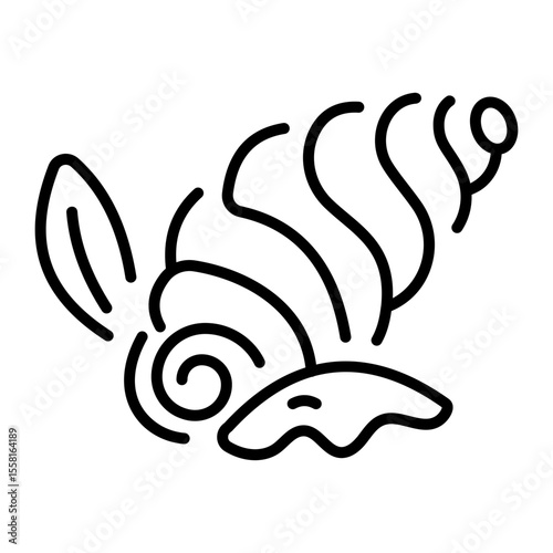 A line style icon showing conch shell