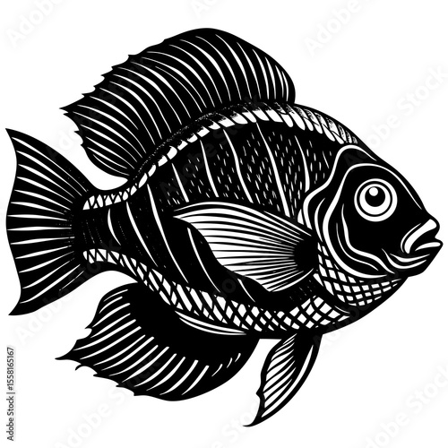 vector illustration of a fish