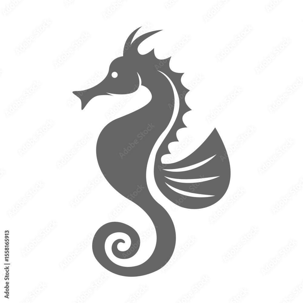 Obraz premium Seahorse logo icon design