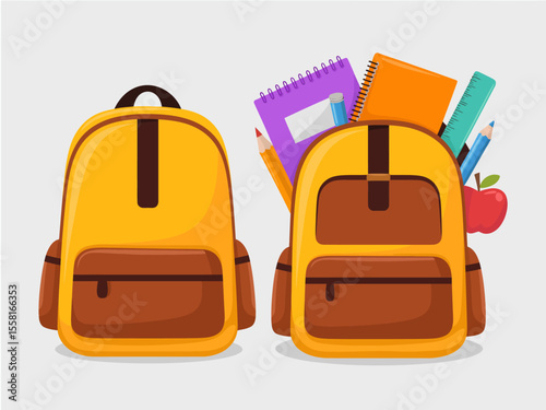 Backpacks and School Supplies Logo - Education and Learning