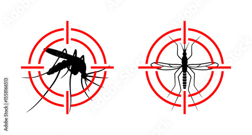 target symbol over a mosquito