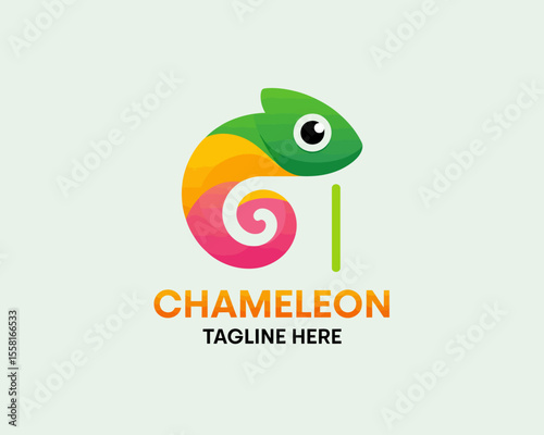 Colorful Chameleon Logo