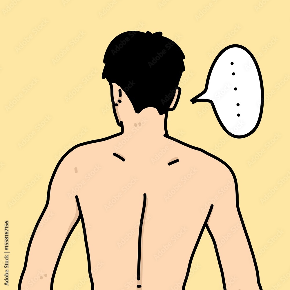 Fototapeta premium cartoon man on a yellow background