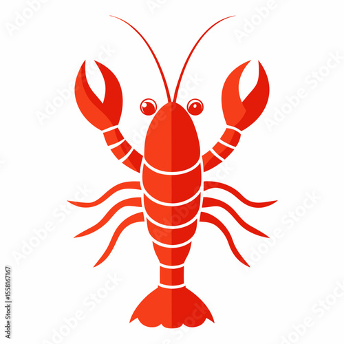 Lobster Sketch Vector – Generative AI Linocut Silhouette Design for Creative Projects