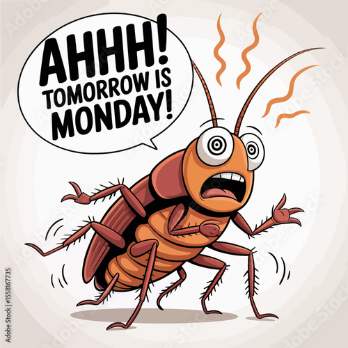 Monday Dread Cartoon Roach
