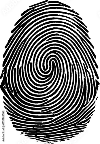 fingerprint icon Signature concept for password encryption. to protect information. Vector illustration.