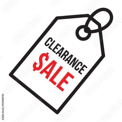 Clearance sale tag retail discount promotion
