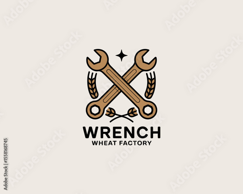 Wrench Wheat Factory Logo