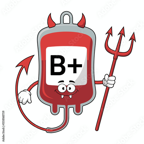 Devilish B+ Blood Bag Cartoon