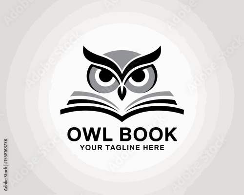 Owl and Book Educational Logo