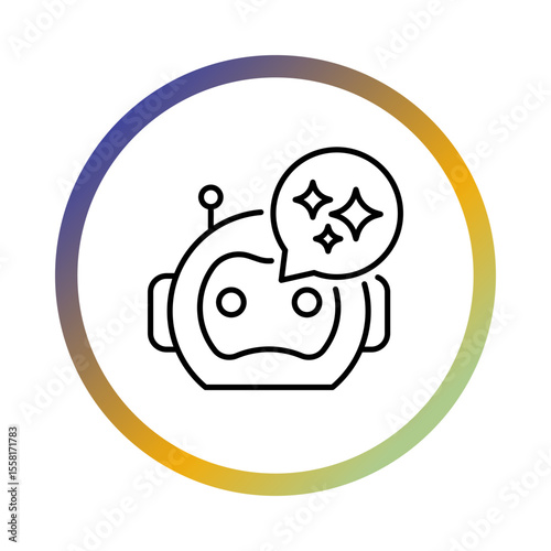 AI Assistant Vector icon. Virtual Assistance, Task Automation, AI-Powered Support, Smart Productivity Tools, Digital Assistant for Business.