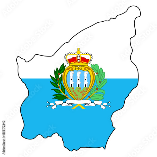 map of San Marino flag