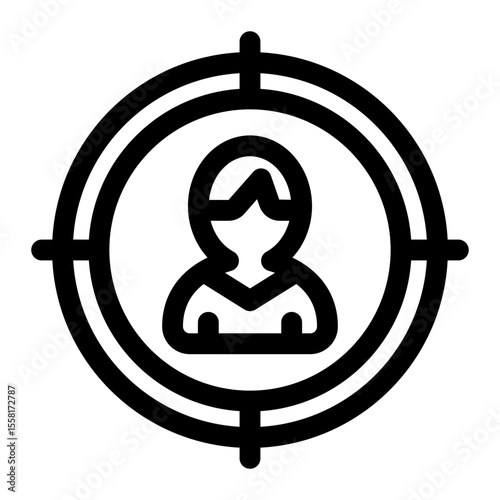 Person Targeted Marketing Icon