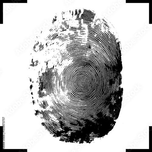 Fingerprint scanner. Icon for design on transparent background