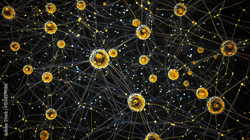 A colorful, abstract image of a network of lines and dots. The image is vibrant and dynamic, with a sense of movement and energy. The colors and shapes of the lines and dots create a sense of depth