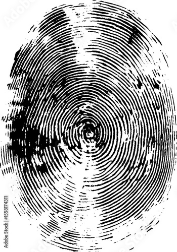 Fingerprint icons in Thin line black color.