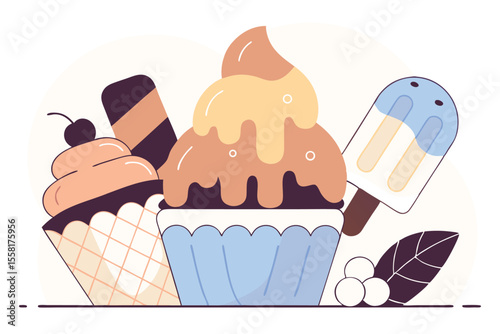 Sweet Summer Treats Ice Cream, Popsicles, and Cupcakes