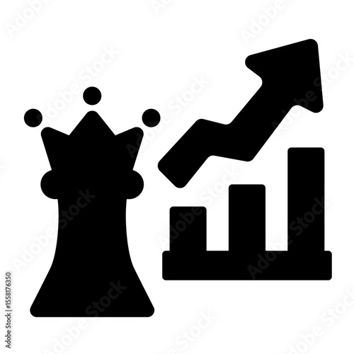 Strategic Growth Chess Queen and Graph