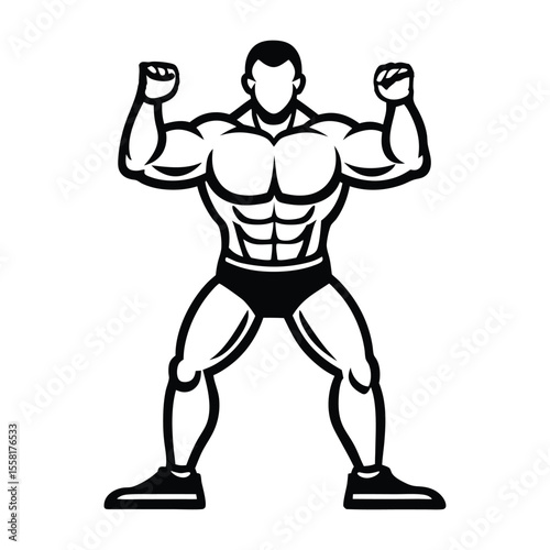 Weightlifting Silhouette Vector Illustration Design
